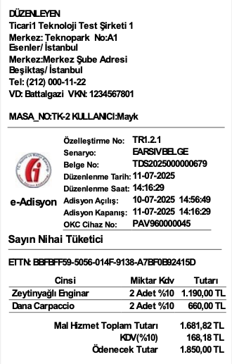 e-adisyon